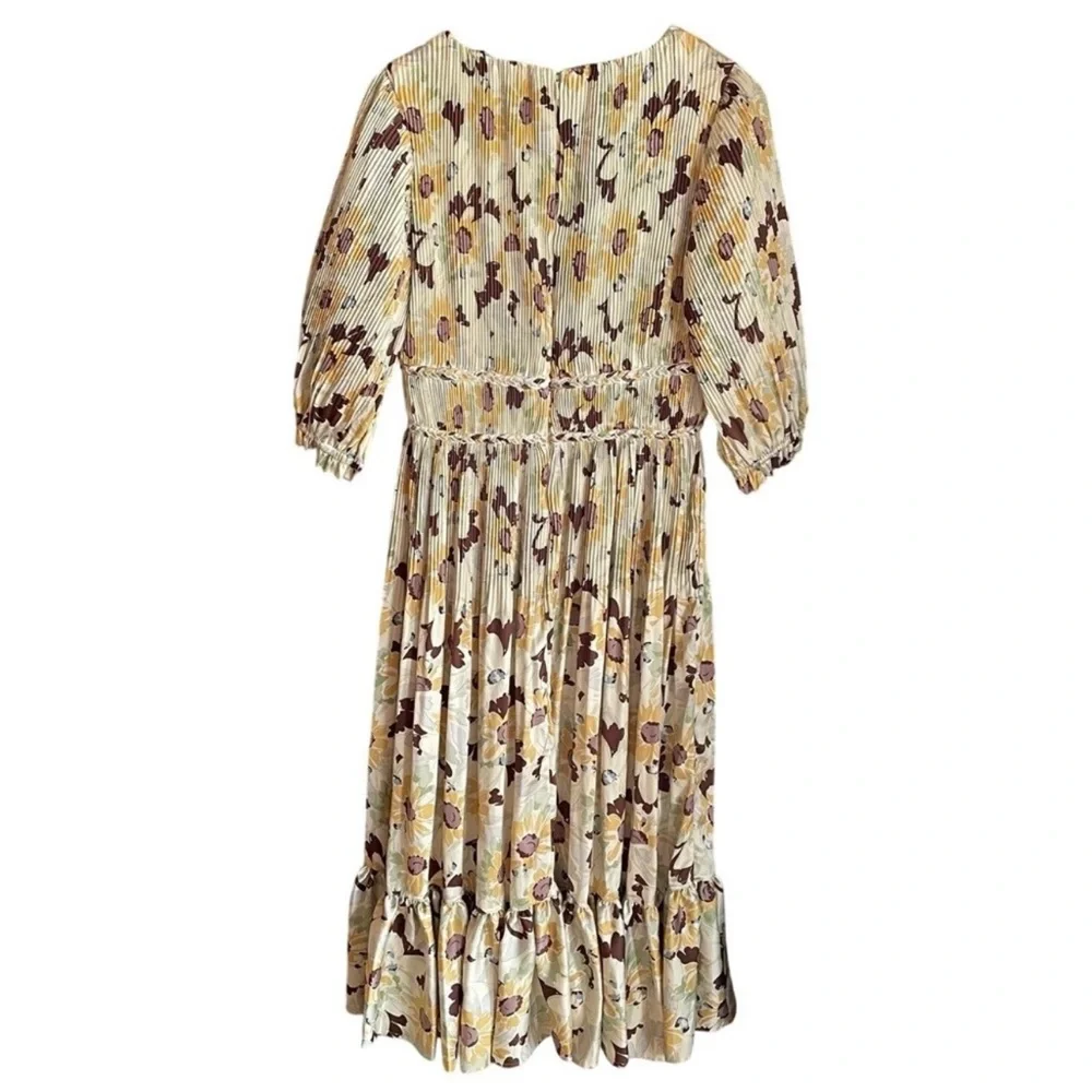 Polo Ralph Lauren Floral Maxi Dress in Cream and Brown - Picture 9 of 9